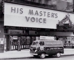His Masters Voice Oxford Street London 1950s