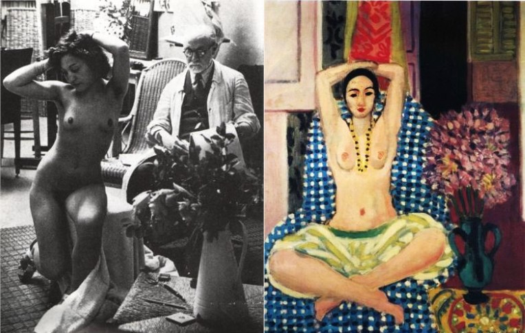 Henri Matisse and his model at the Villa d’Alesia, Paris, 1939