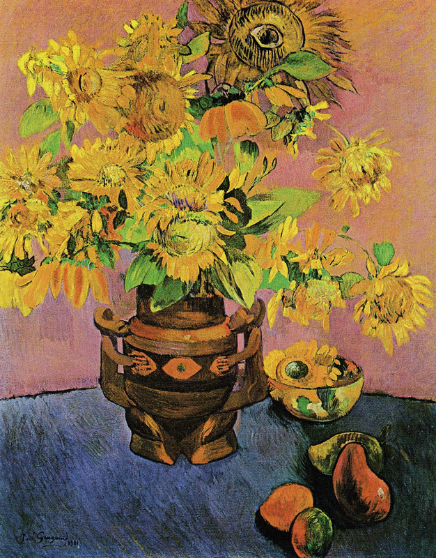 Painters [*/ ) Sunflowers | Paintings by Paul Gauguin, 1901 6 Painters [*/ ) Sunflowers | Paintings by Paul Gauguin, 1901 Paul Gauguin Sunflowers and Mangoes 1901 1