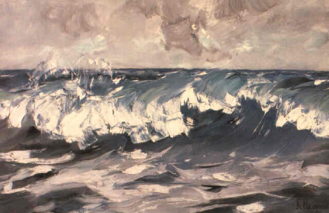 Waves in the storm Karl Hagemeister 1914