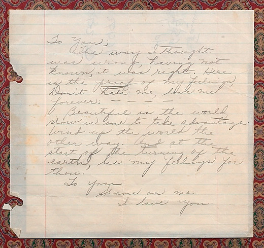 A Letter from Charlie Parker to his wife Chan Parker