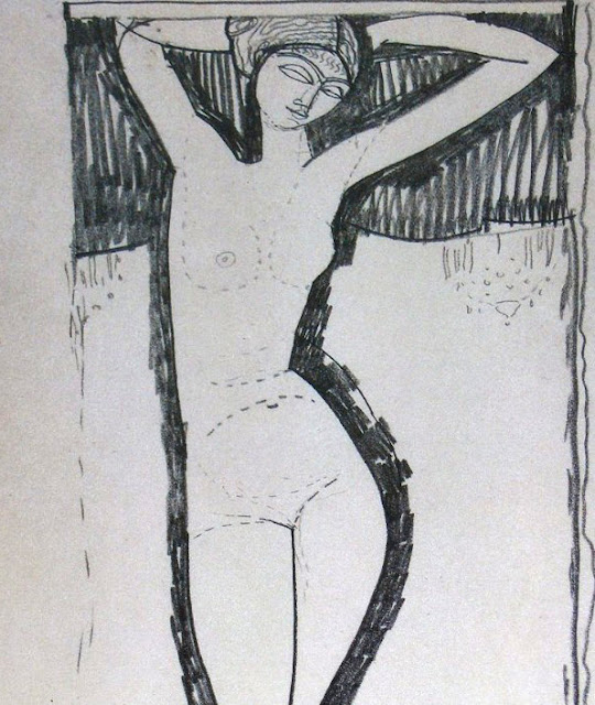 Modigliani25E225802599s2Bdrawing2Bin2Bblack2Bcrayon2Bof2BAnna2BAkhmatova