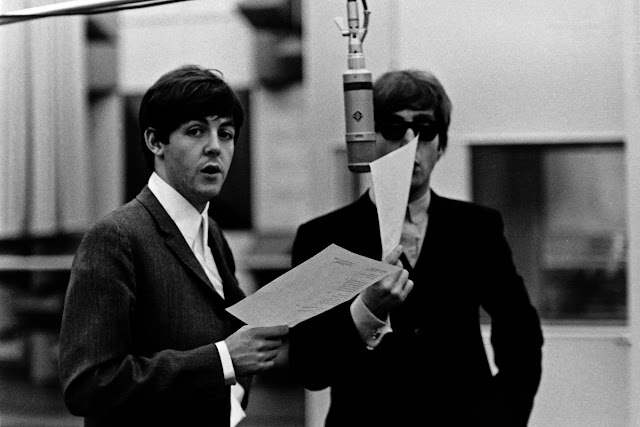 mccartney and john lennon pictured wrote the majority of the beatles early songs