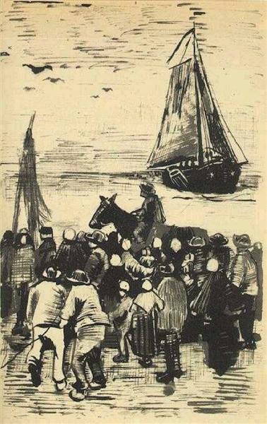 Vincent20van20Gogh20Group20of20People20on20the20Beach20with20Fishing20Boat20Arriving201882