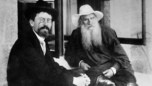 Tolstoy and Chekhov sitting together
