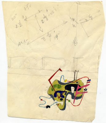Ray Eames Colored drawing for a mobile for John Entenza early 1940s 1