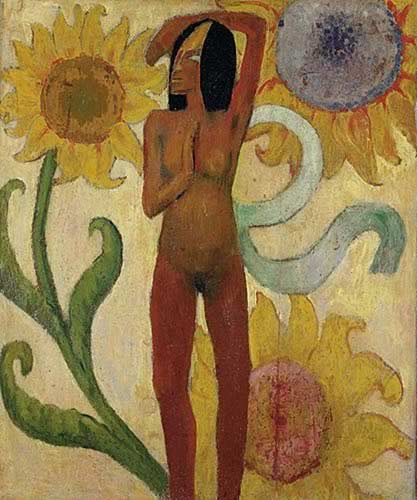 Painters [*/ ) Sunflowers | Paintings by Paul Gauguin, 1901 7 Painters [*/ ) Sunflowers | Paintings by Paul Gauguin, 1901 Paul Gauguin Caribbean Woman or Female Nude with Sunflowers 1889