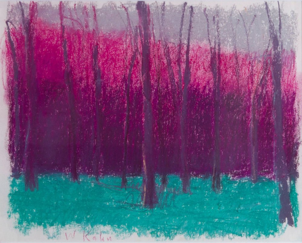 Wolf Kahn Woods in Two Colors and Three Tones 1988
