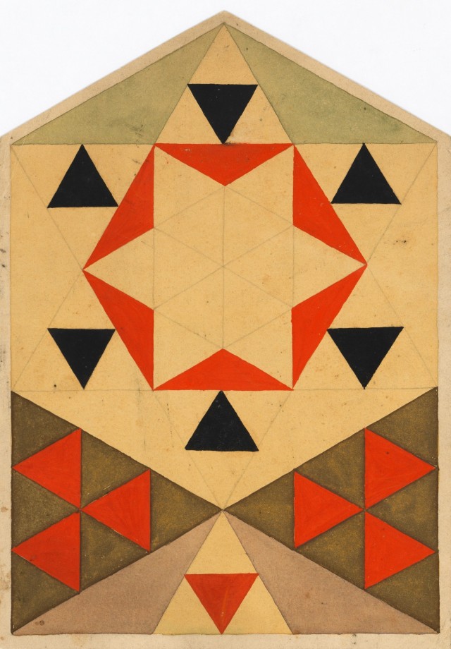 Egon Schiele Geometrische Studie Schulerarbeit 1903
