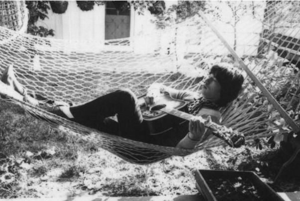 Mick Jagger of lies in a hammock