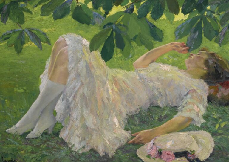 Edward-Cucuel-1875-1954-Reclining-Woman-in-White