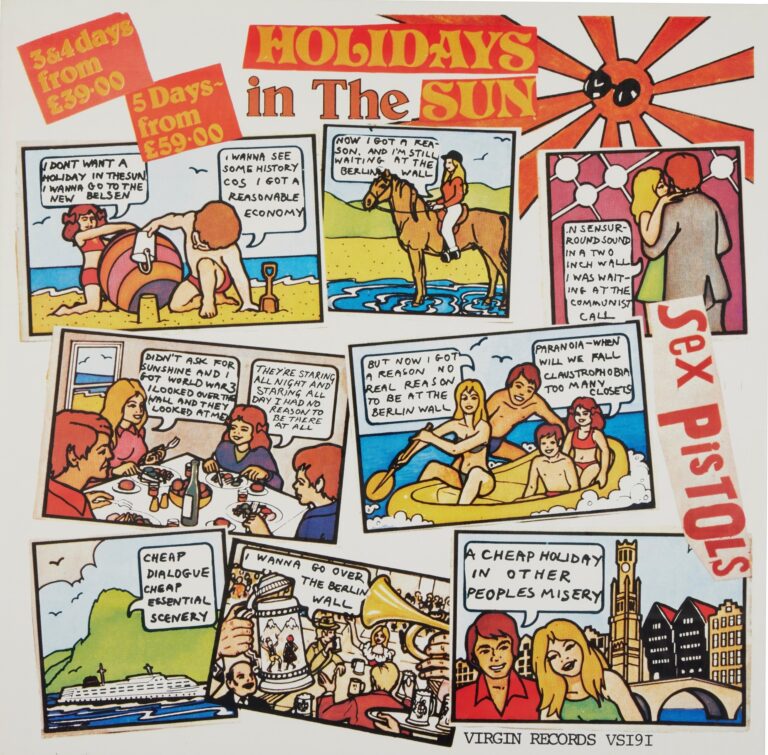 Jamie-Reid-Holidays-in-the-Sun-1977-cut-and-paste-collage