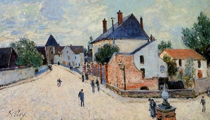 Alfred-Sisley-Street-in-Moret-1922