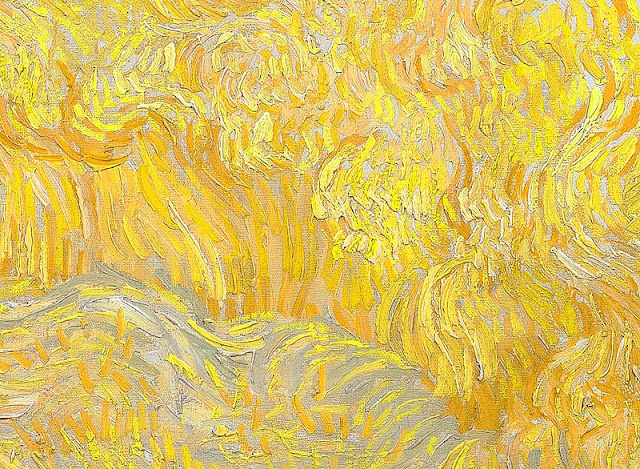 Vincent van Gogh Wheatfield With a Reaper detail
