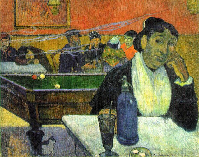 Billiard Players | Paintings by James Ensor / Honore Daumier / Edgar Degas / Paul Gauguin / Milton Avery / Vincent van Gogh / Varvara Stepanova (1876 -1933) 9 Billiard Players | Paintings by James Ensor / Honore Daumier / Edgar Degas / Paul Gauguin / Milton Avery / Vincent van Gogh / Varvara Stepanova (1876 -1933) Paul Gauguin At the Cafe 1888
