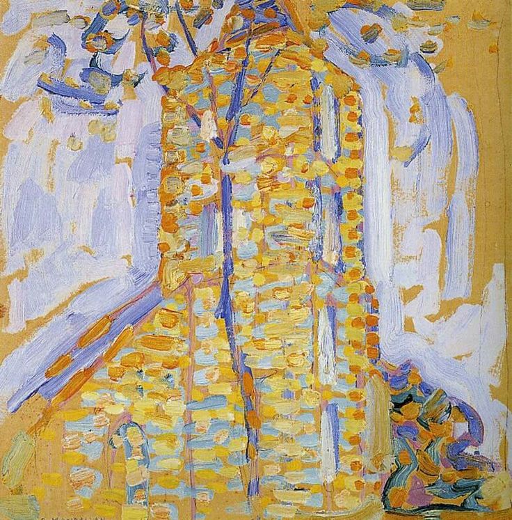 Piet Mondrian Church at Domburg with Tree 1909