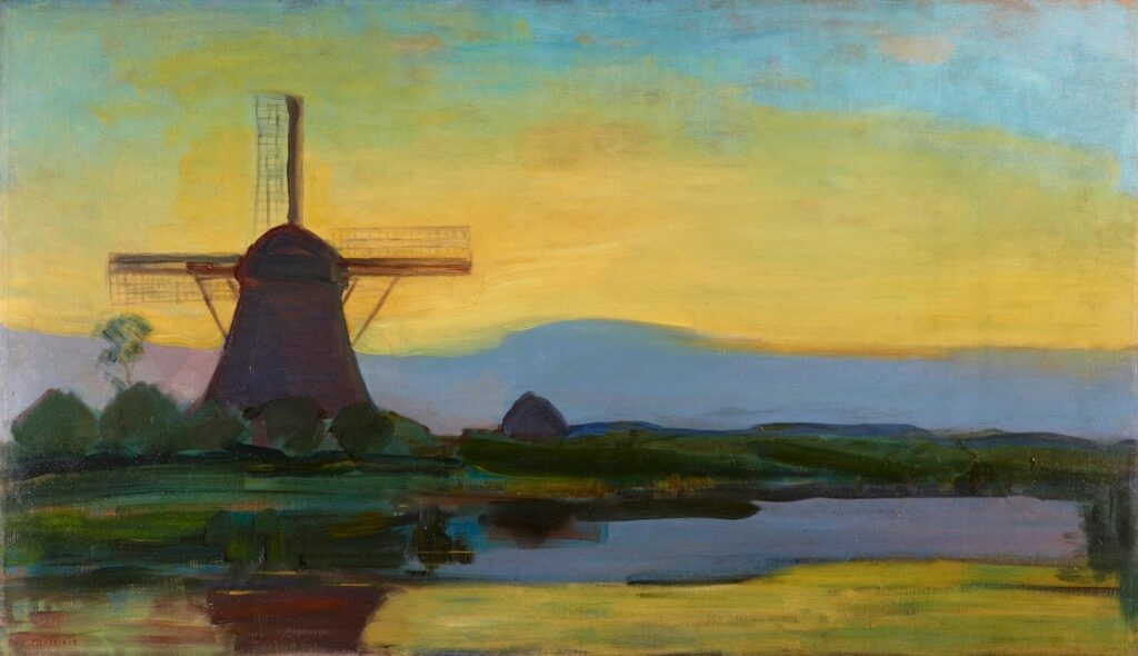 Piet Mondrian Windmill in Twilight c. 1907 1908