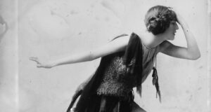 Violet Romer in a flapper dress c. 1915 e1708256487987