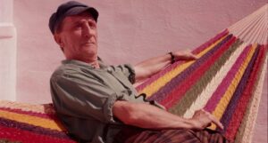 Marcel-Duchamp-in-a-hammock-Spain-1965-by-Man-Ray