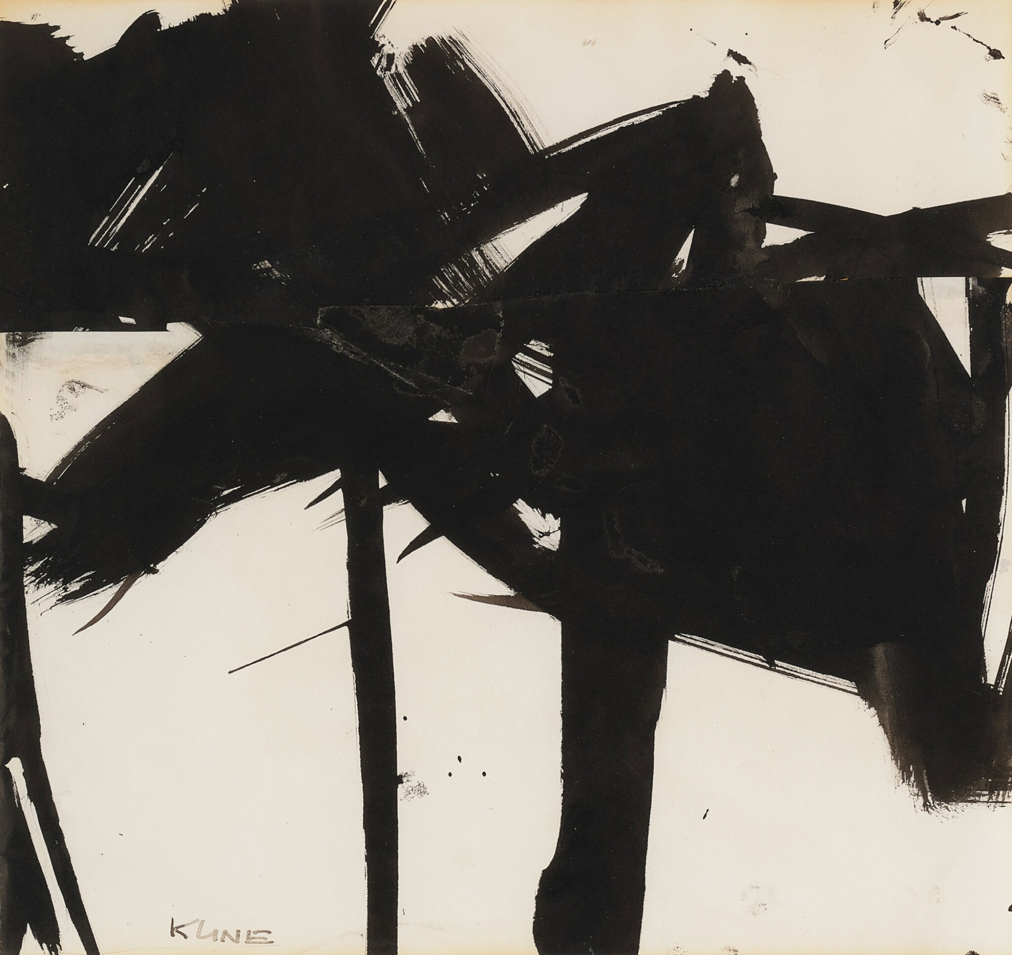 Abstract Expressionism Black White Paintings By Franz Kline 1950s 