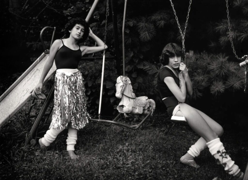 Sally Mann Debbie and Becky on Swing Set 1983 1985