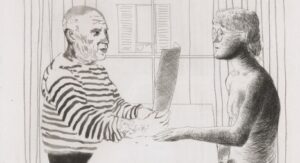 David Hockney, Artist and Model, 1973-74