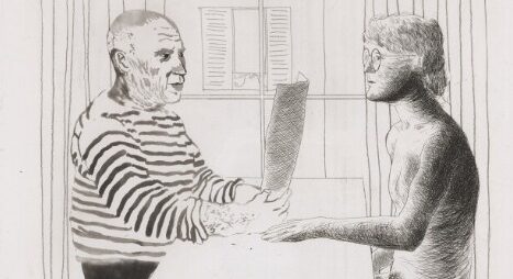 David Hockney, Artist and Model, 1973-74