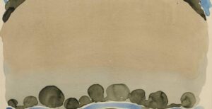 Georgia O'Keeffe, Hill, Stream and Moon, 1916-1917