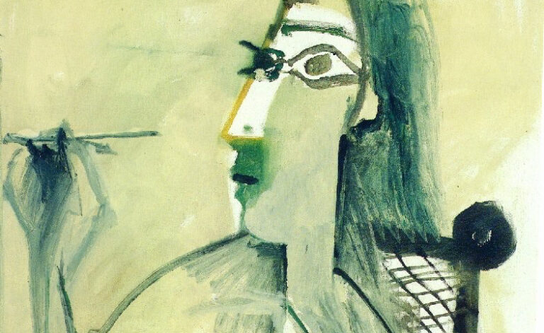 Pablo Picasso, Drawing nude seated in armchair, 1965