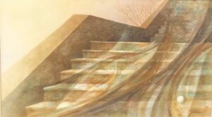 Steps- Ball Bouncing Down Stairs 1960s-William Gorman