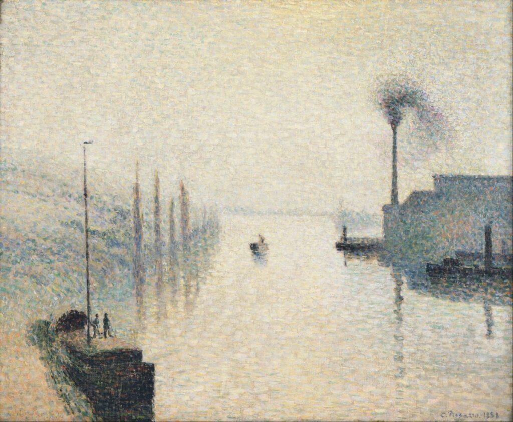 Camille Pissarro LIle Lacroix Rouen The Effect of Fog 1888