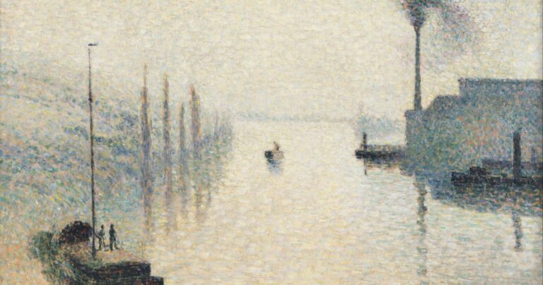 Camille Pissarro, L'Île Lacroix, Rouen (The Effect of Fog), 1888