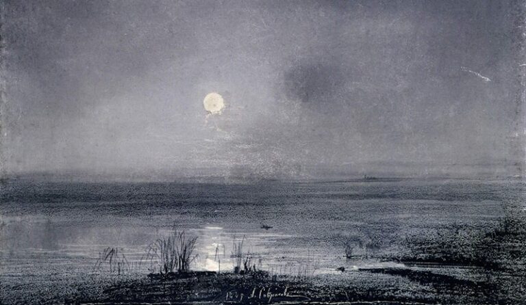 Aleksey Savrasov, A Moonlit Night on the River, 1889