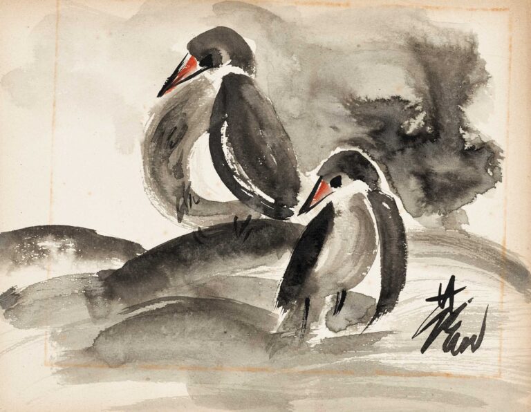 Lin Fengmian, Two Birds. china
