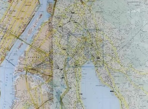 Chrysa Romanou, Map – Labyrinth, 1997 decollage