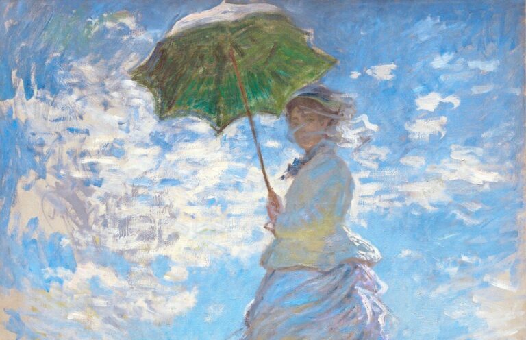 Claude Monet, Woman with an Umbrella - Madame Monet and her Son1875