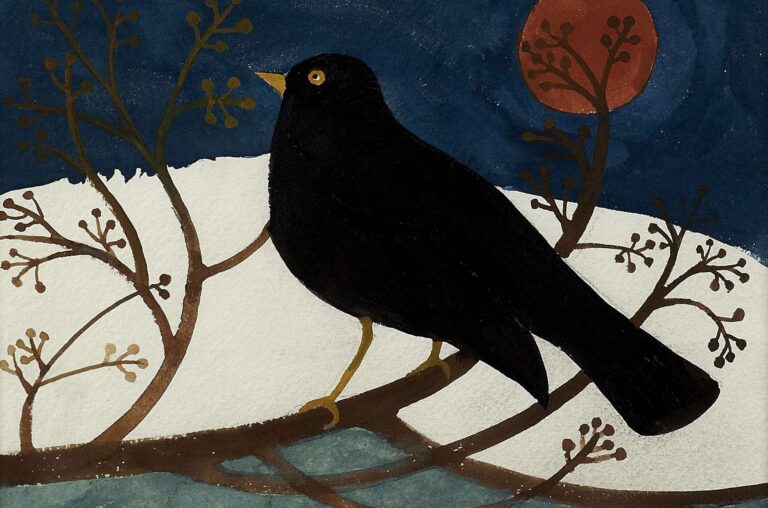 Mary Fedden, Blackbird on a Branch with Berries, 2008