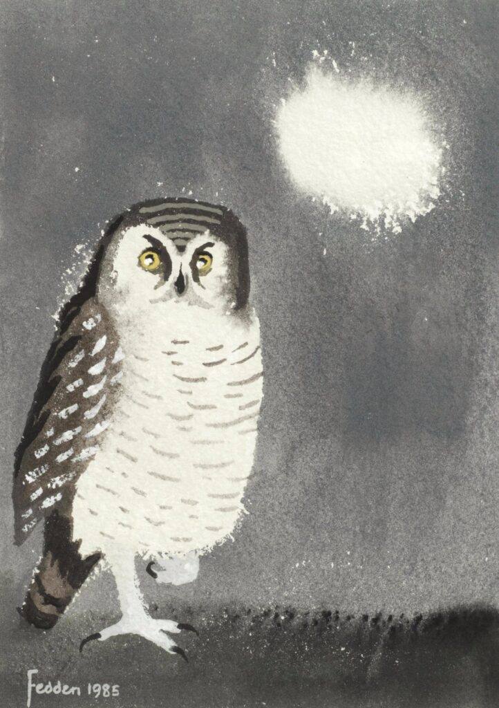 Mary Fedden Owl under moonlight 1985