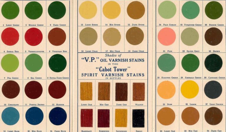 1930's colour pallet