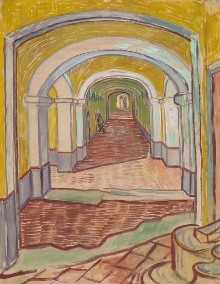 Vincent van Gogh Corridor in the Asylum 1889 A