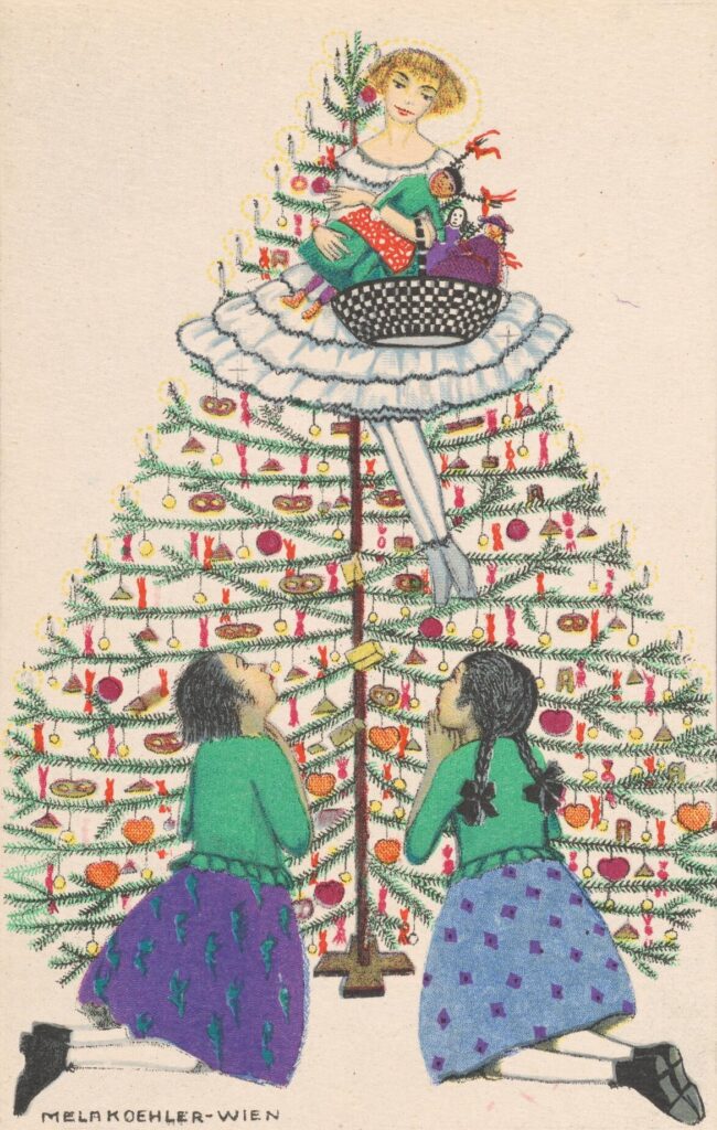 Christmas cards | Illustrations by Mela Koehler, 1910s 3 Christmas cards | Illustrations by Mela Koehler, 1910s Christmas postcards . Mela Koehler 1