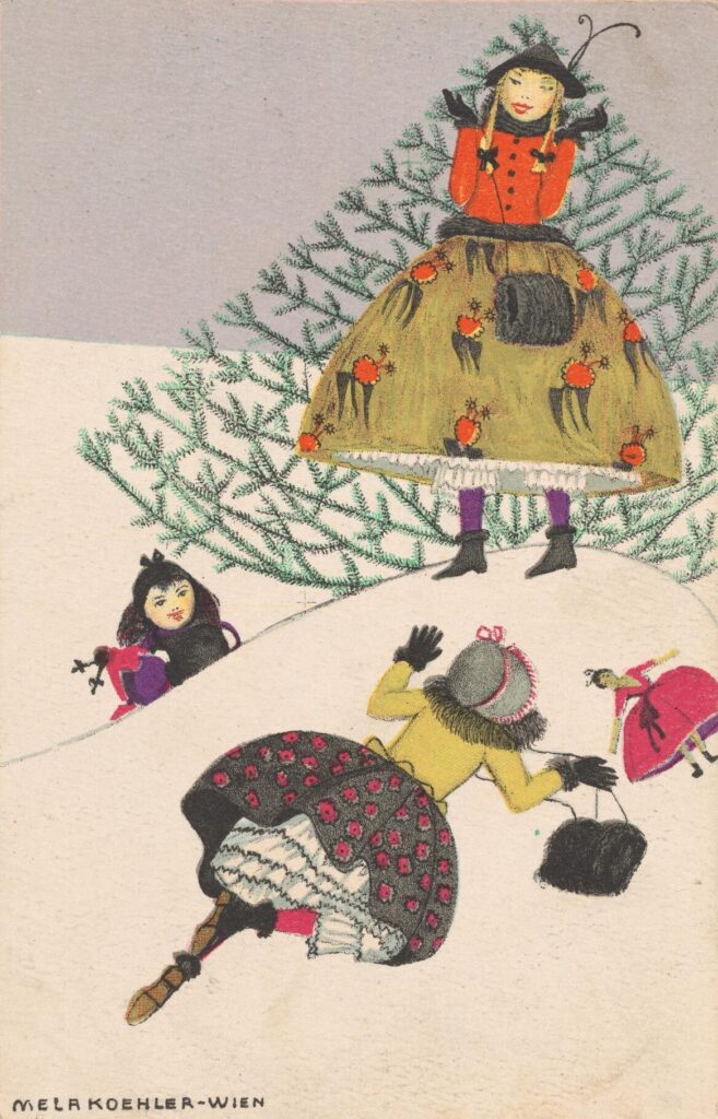 Christmas cards | Illustrations by Mela Koehler, 1910s 7 Christmas cards | Illustrations by Mela Koehler, 1910s Christmas postcards . Mela Koehler 6
