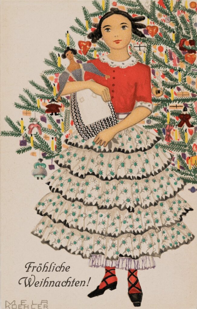 Christmas cards | Illustrations by Mela Koehler, 1910s 4 Christmas cards | Illustrations by Mela Koehler, 1910s Christmas postcards . Mela Koehler 7