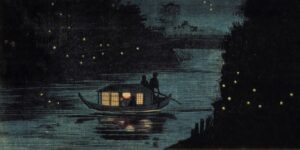 Fireflies at Ochanomizu,  Kobayashi Kiyochika, c 1880