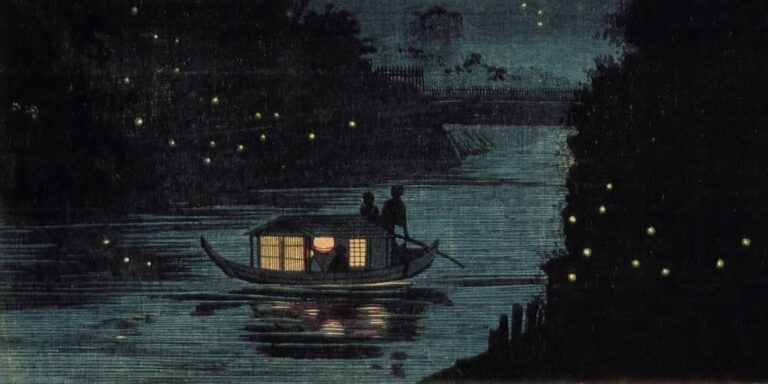 Fireflies at Ochanomizu,  Kobayashi Kiyochika, c 1880