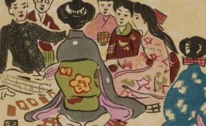 Takehisa Yumeji (1884-1934) - Playing Cards at New Year's