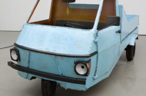 Zilvinas Landzbergas, Ape.3, 2007,  cardboard three-wheeler