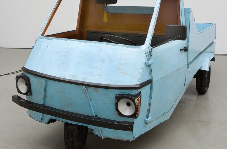 Zilvinas Landzbergas, Ape.3, 2007,  cardboard three-wheeler