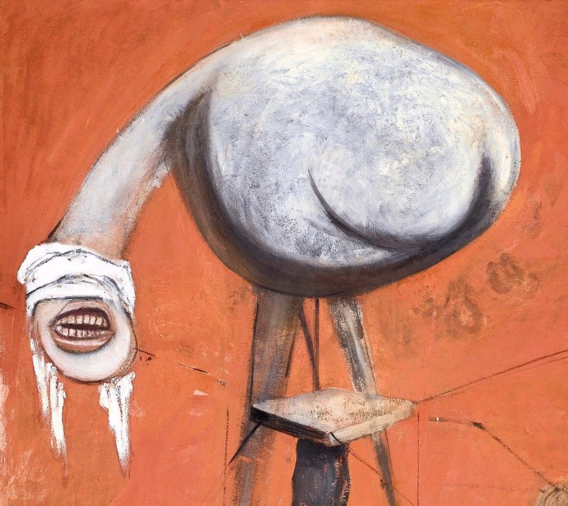 Three Studies for Figures at the Base of a Crucifixion c.1943 4 by Francis Bacon