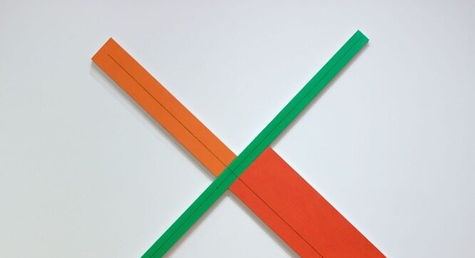 Green2 Orange X Painting, Robert Mangold, 1983,